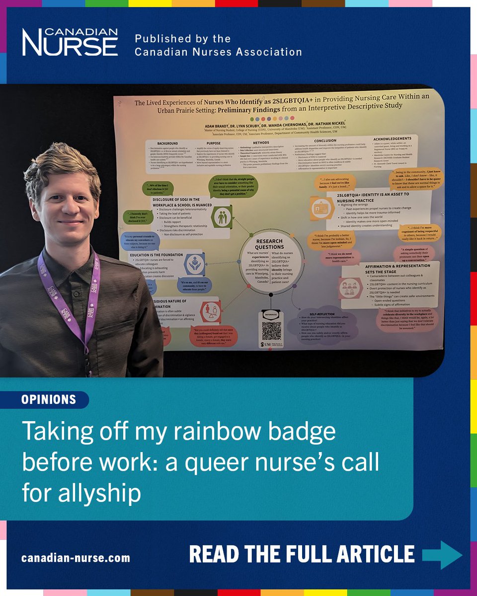 Pride Month is a time to reflect on how we show up for our 2SLGBTQIA+ patients and our colleagues. This article calls on nurses to examine how we create — or unintentionally limit — safe spaces in our profession. 

A must-read: bit.ly/3ZT2KnB
