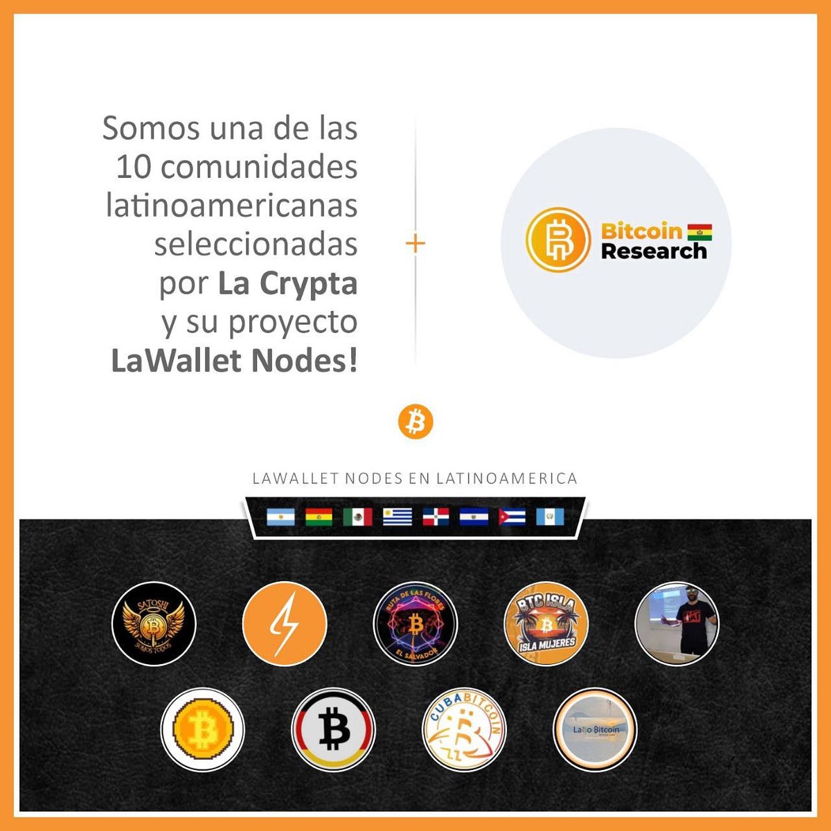 #Bolivia 🇧🇴 👀 atención ‼️ 

Fuimos seleccionados por <a href="/LaCryptaOk/">La Crypta 🧙‍♂️</a> junto a otras 9 comunidades para recibir la <a href="/LaWalletOk/">LaWallet ⚡️</a> Nodes! que nos va a permitir acercar #bitcoin de forma práctica y soberana a más personas en #Bolivia en los 9 departamentos!

Esto recién comienza! 🎉
Paso a