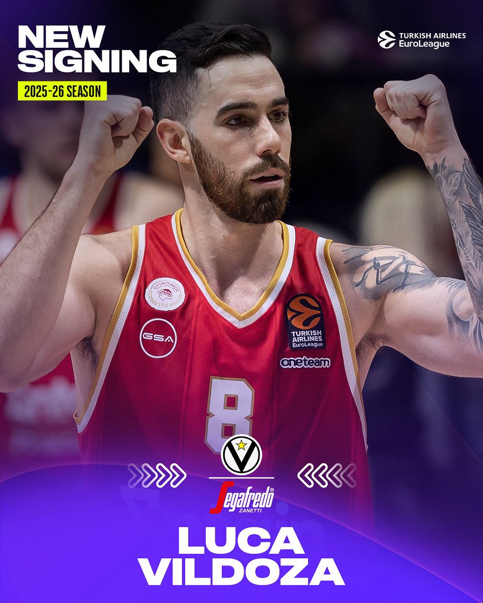 From Piraeus to Bologna 🇮🇹 

<a href="/luca_vildoza/">LucaVildoza</a> signs a deal with <a href="/VirtusSegafredo/">Virtus Segafredo Bologna</a> 📝