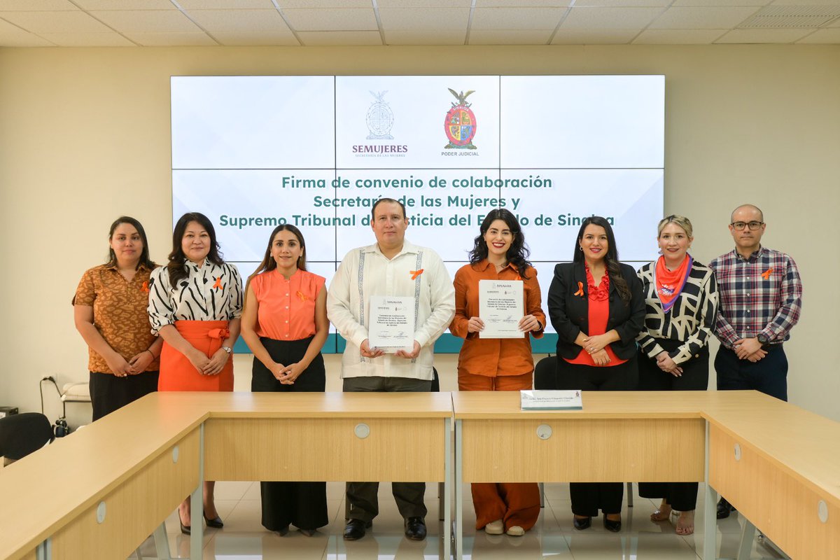 Hoy firmé un convenio de colaboración con el Supremo Tribunal de Justicia del Estado, junto al magistrado presidente Jesús Iván Chávez Rangel.

Este acuerdo no solo simboliza una alianza institucional, sino también un compromiso profundo con las mujeres de Sinaloa.

Estoy