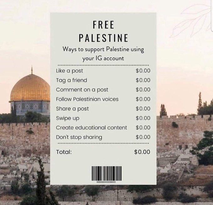 Supporting Palestine costs nothing but will make you rich as a human being ❤🇵🇸✊🏽