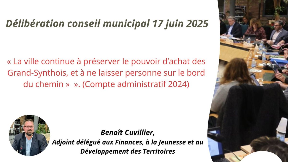 Extrait du Conseil Municipal du 17 juin.

<a href="/VilleGdeSynthe/">Ville de Grande-Synthe</a> 
#GrandeSynthe
#VilleActiveetSportive