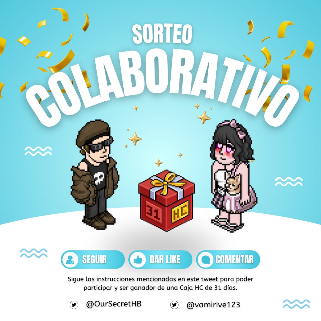 . ⸼ ۰જ † ᵛ ᵃ ᵐ ⁱ ʳ ⁱ ᵛ ᵉ † જ ۰ ⸼ . (@vamirive123) on Twitter photo 🎉SORTEO COLABORATIVO 🎉
Si deseas conseguir una "Caja HC de 31 días" sigue estos requisitos:
- Seguir a <a href="/vamirive123/">. ⸼ ۰જ † ᵛ ᵃ ᵐ ⁱ ʳ ⁱ ᵛ ᵉ † જ ۰ ⸼ .</a> y <a href="/OurSecretHB/">OurSecretHB</a>
- Dar ❤️ y RT.
- Etiqueta a un amig@ (Ganará 10c)
FECHA DEL SORTEO: 2 de Julio 🎉SORTEO COLABORATIVO 🎉
Si deseas conseguir una "Caja HC de 31 días" sigue estos requisitos:
- Seguir a <a href="/vamirive123/">. ⸼ ۰જ † ᵛ ᵃ ᵐ ⁱ ʳ ⁱ ᵛ ᵉ † જ ۰ ⸼ .</a> y <a href="/OurSecretHB/">OurSecretHB</a>
- Dar ❤️ y RT.
- Etiqueta a un amig@ (Ganará 10c)
FECHA DEL SORTEO: 2 de Julio