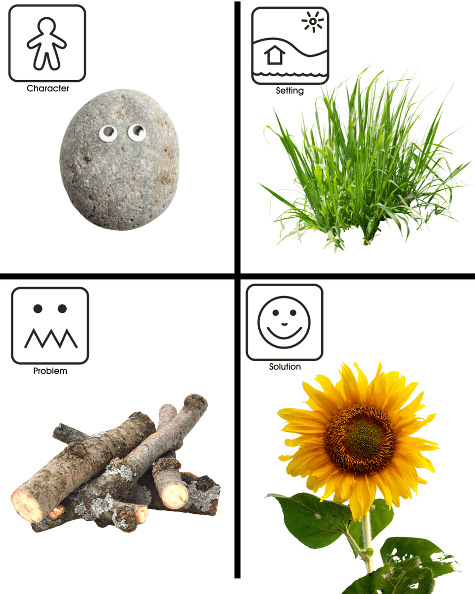 TalesToolkit's tweet image. Need outdoor story inspo? 
👀 Rocky the Stone lives in the grass 🌾
Uh-oh—twigs block his path! 🪵
Can a sunflower save the day? 🌻

What nature tales can your kids tell?

#TalesToolkit #OutdoorLearning #StorytellingMagic #GreatOutdoorsMonth