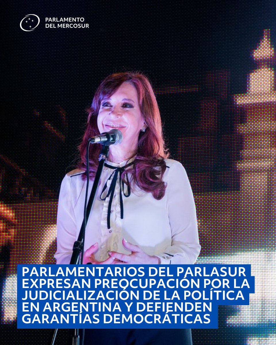 #AgenciaPARLASUR 🇦🇷 Parlamentarios del Parlamento del MERCOSUR  presentan dos propuestas de declaración relacionadas con la situación judicial de la ex presidenta argentina Cristina Fernández de Kirchner

🔗parlamentomercosur.org/innovaportal/v…
