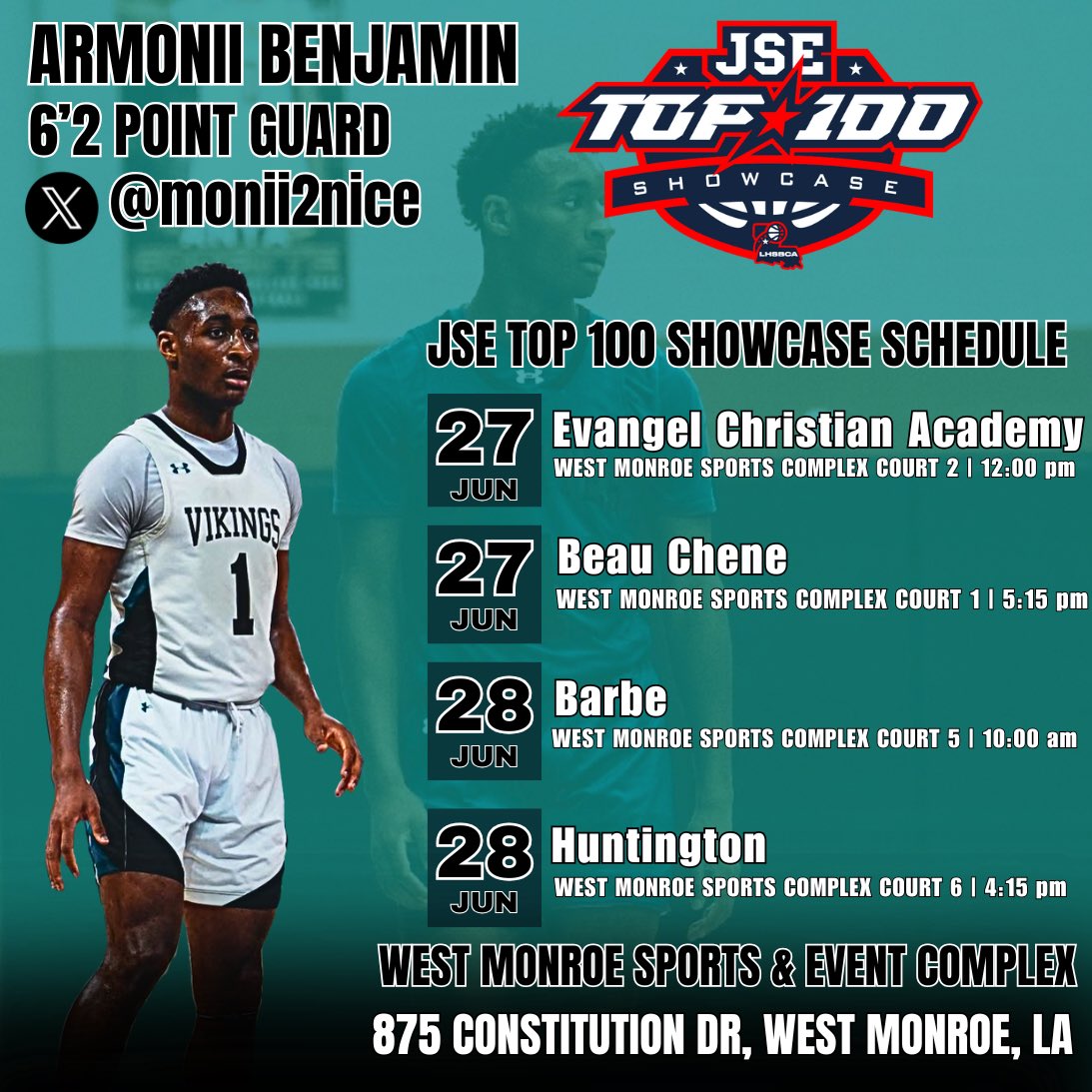 monii2nice's tweet image. Coaches this is my schedule for the JSE top 100 showcase