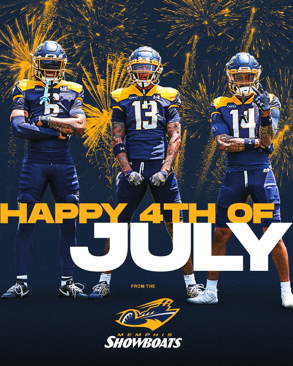 Happy 4th of July from your Memphis Showboats!
