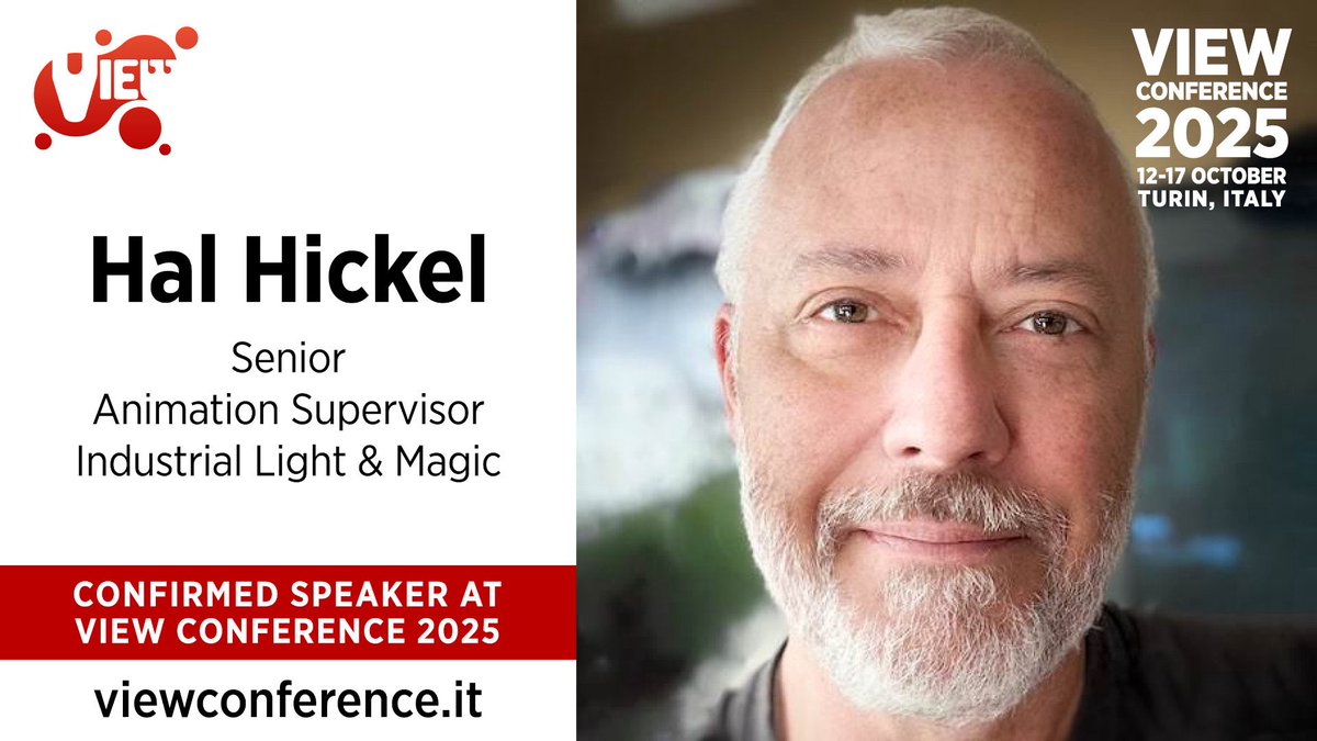 ViewConference's tweet image. Award-winning Animation Supervisor, #halhickel is a confirmed speaker for @ViewConference.
Can’t wait to welcome him back to #viewconference.
#meetyourheroes

Join us!
viewconference.it/pages/registra…

#animation #vfx #games #film #art #computeranimation #games #ai #cgi #realtime #vr #ar