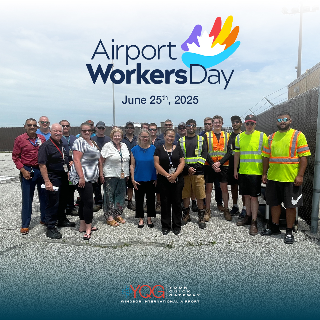 Today is Airport Workers Day, and we just want to give a big thank you to all the amazing YQG airport staff!  ✈️ Your dedication, hard work, and commitment keep everything running smoothly from the runway to the terminal, and you truly make a difference every day.