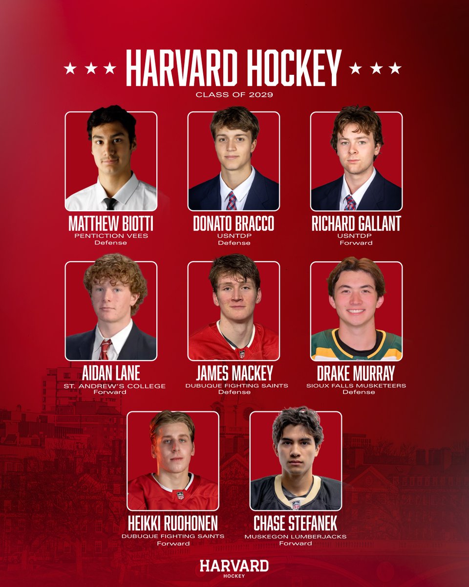 "The combinations of character, talent, and winning attributes should allow them to have an immediate and substantial impact on our program, and we look forward to their arrival on campus."

🗣️Coach Donato on the Class of 2029
#GoCrimson | #OneCrimson