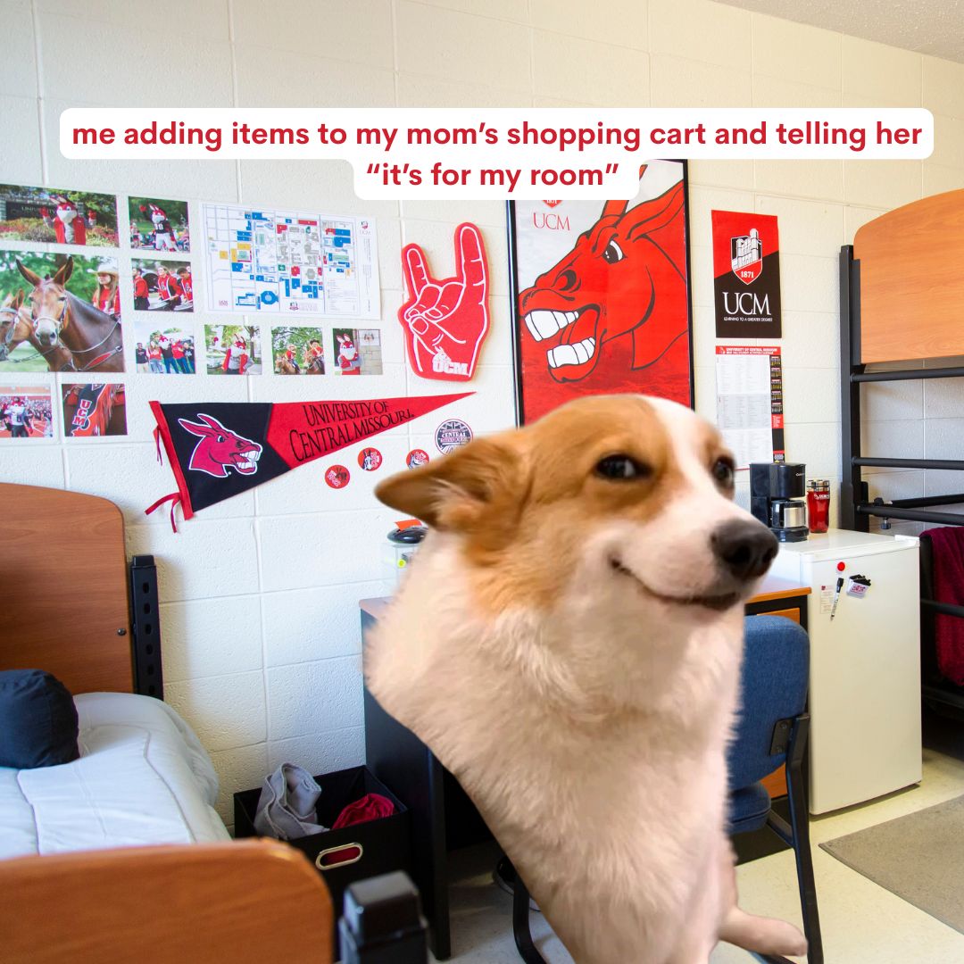 How can mom say no? Visit ucmo.edu/movein to see the full list of recommend items to bring when you move in in August.