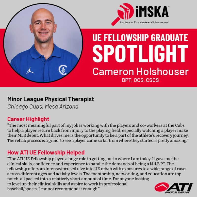 We have one open fellowship spot left!  If you know any PTs looking to work in professional baseball reach out to daniel.kline2@atipt.com <a href="/ATIPT/">ATI Physical Therapy</a>
