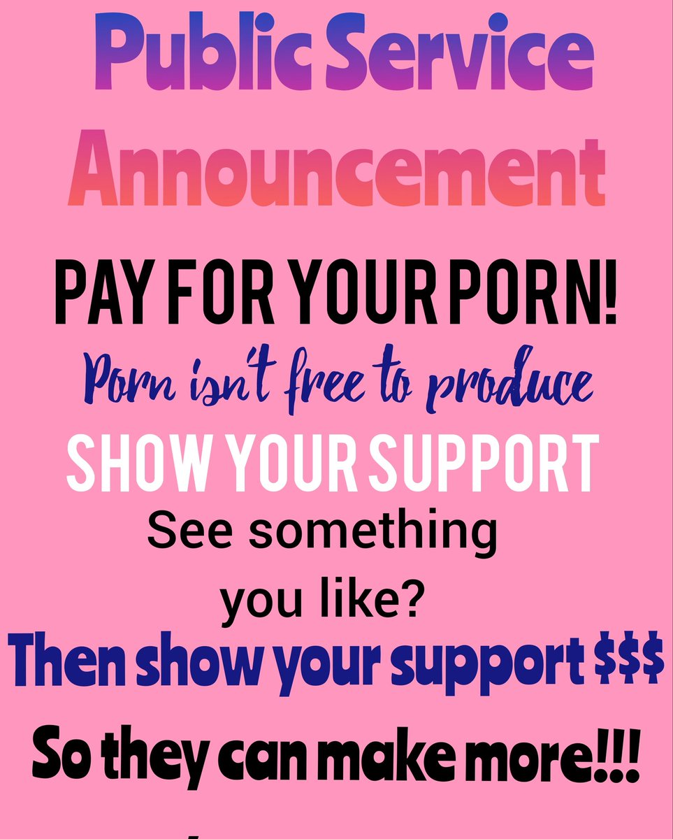 Haven't posted this in a while You like the content your favorite creators make please show your support, buy clips, join sites, click that like button, comment and retweet!  All ways you can support us and much appreciated