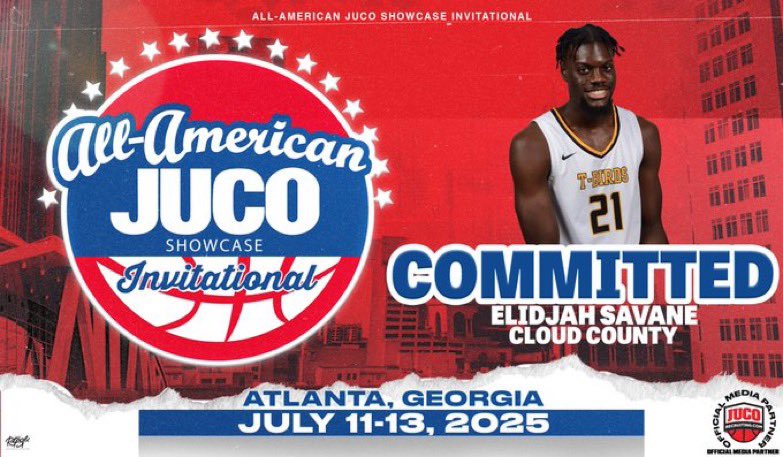 Blessed and excited to announce that I’ve been selected to compete in the All-American JUCO Showcase Invitational in Atlanta,Georgia,from July 11–13, 2025! 

Thankful to God, my family, my coaches,to believe in me.
#AllAmericanJUCO #JUCOProduct #Tbirds #GrindSeason #CloudCounty