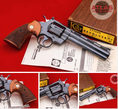 GunBroker's tweet image. Ultra-Fine 1st Gen 1971 Colt Python
🔗 See it here: bit.ly/44r5B90
.357 Magnum • 4&quot; barrel • Royal Blue finish
Factory checkered walnut stocks, pristine condition 🔥

Shoot it or shrine it?👇

#Colt #ColtPython #WheelgunWednesday