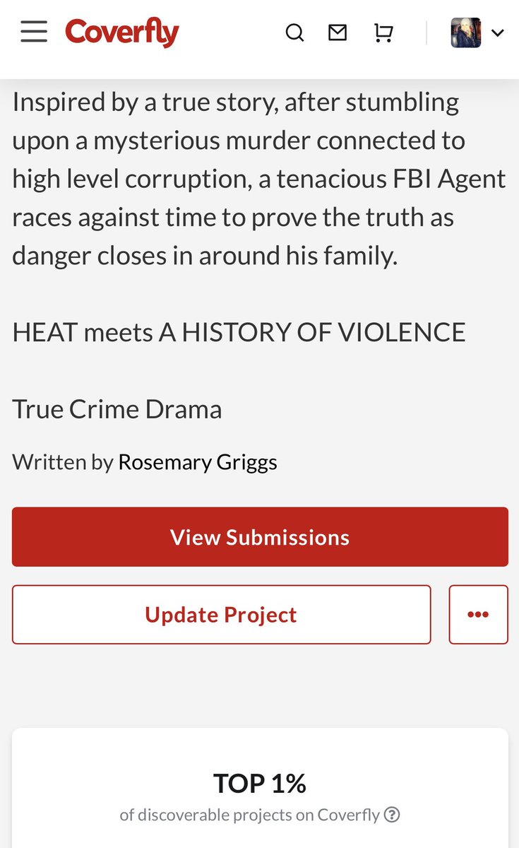 Top Script on <a href="/theblcklst/">The Black List</a> Top 1% <a href="/Coverfly/">Coverfly</a> #screenpit #fea #truecrimedrama #mystery