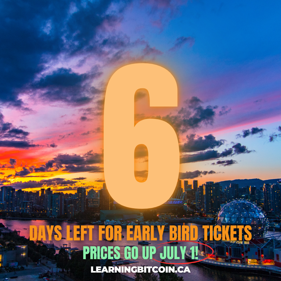 🎟️ 6 DAYS LEFT!! $100 TICKETS DISAPPEAR JULY 1 🚨

Learning Bitcoin 2025 isn’t just another conference.

It’s hands-on.
It’s grassroots.
It’s for builders, beginners, and anyone ready to reclaim their future.

👥 Real workshops
🎤 Real speakers
🌊 Real community

⚡ West Coast.