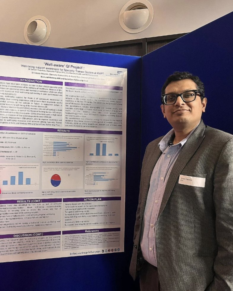 KMPTMedicalEducation (@kmptmededu) on Twitter photo Congratulations to our HST resident psych doctors Suresh thapaliya & Adeola Adeyemi, who are presenting their poster at <a href="/rcpsych/">Royal College of Psychiatrists</a> International congress this week in Wales on “Well-Aware QI project: Wellbeing Support Awareness Among Specialty Resident Doctors in Kent”. 👏👏 Congratulations to our HST resident psych doctors Suresh thapaliya & Adeola Adeyemi, who are presenting their poster at <a href="/rcpsych/">Royal College of Psychiatrists</a> International congress this week in Wales on “Well-Aware QI project: Wellbeing Support Awareness Among Specialty Resident Doctors in Kent”. 👏👏