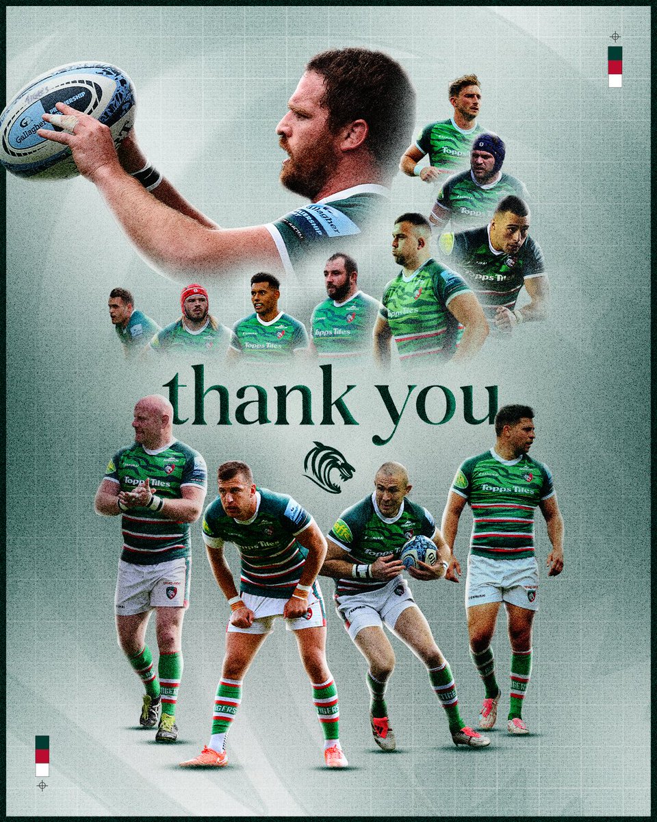 🙏 

However long your time was in green, red, and white, Thank You all for your contribution to Leicester Tigers.

Goodbye and Good Luck to our 2025 Leavers. 

ℹ️ bit.ly/3ZqgiGV