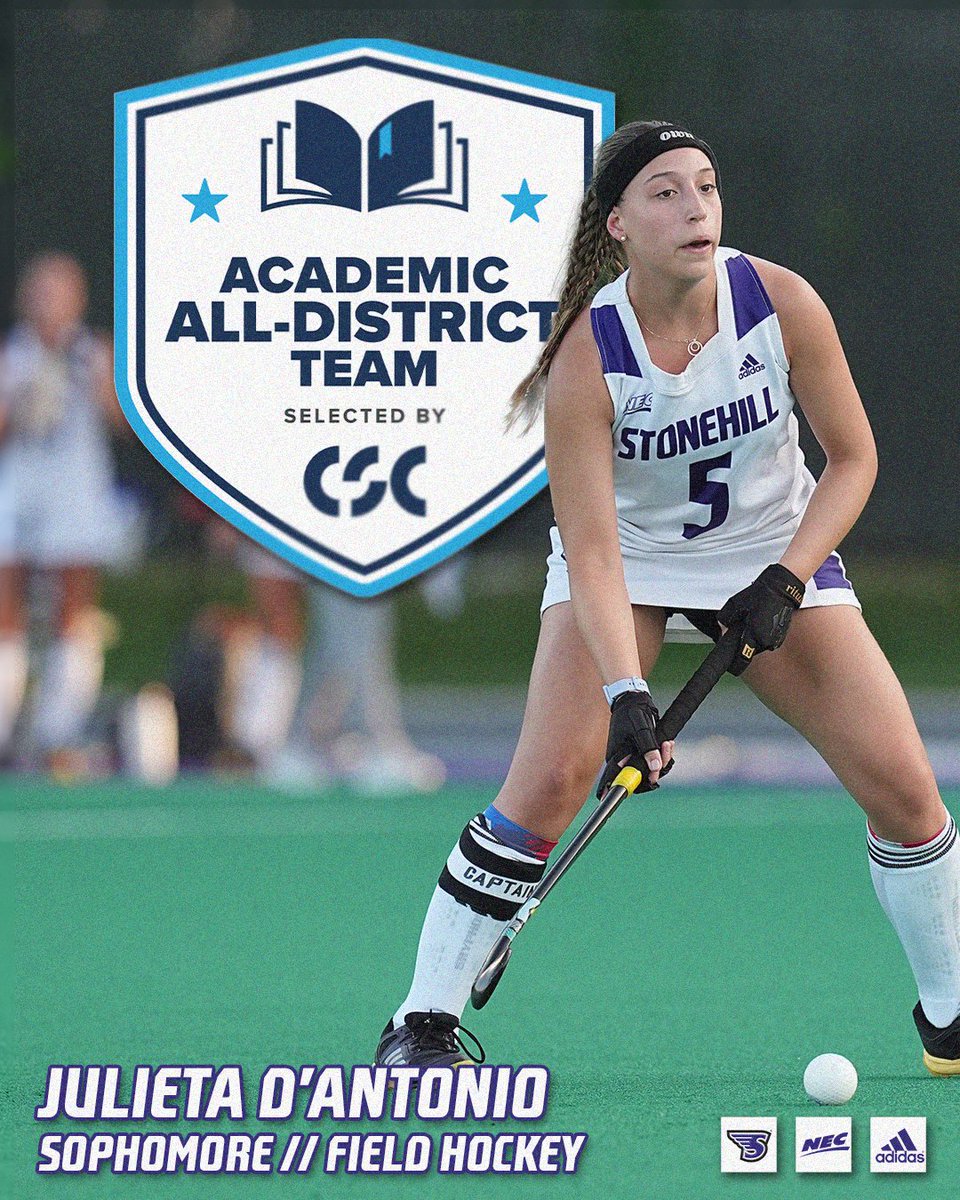 GoStonehill's tweet image. .@Stonehillfh's Makayla Strickulis and Julieta D’Antonio Named to CSC Academic All-District® At-Large Team stonehillskyhawks.com/news/2025/6/25…
#GoHill | #NECFH