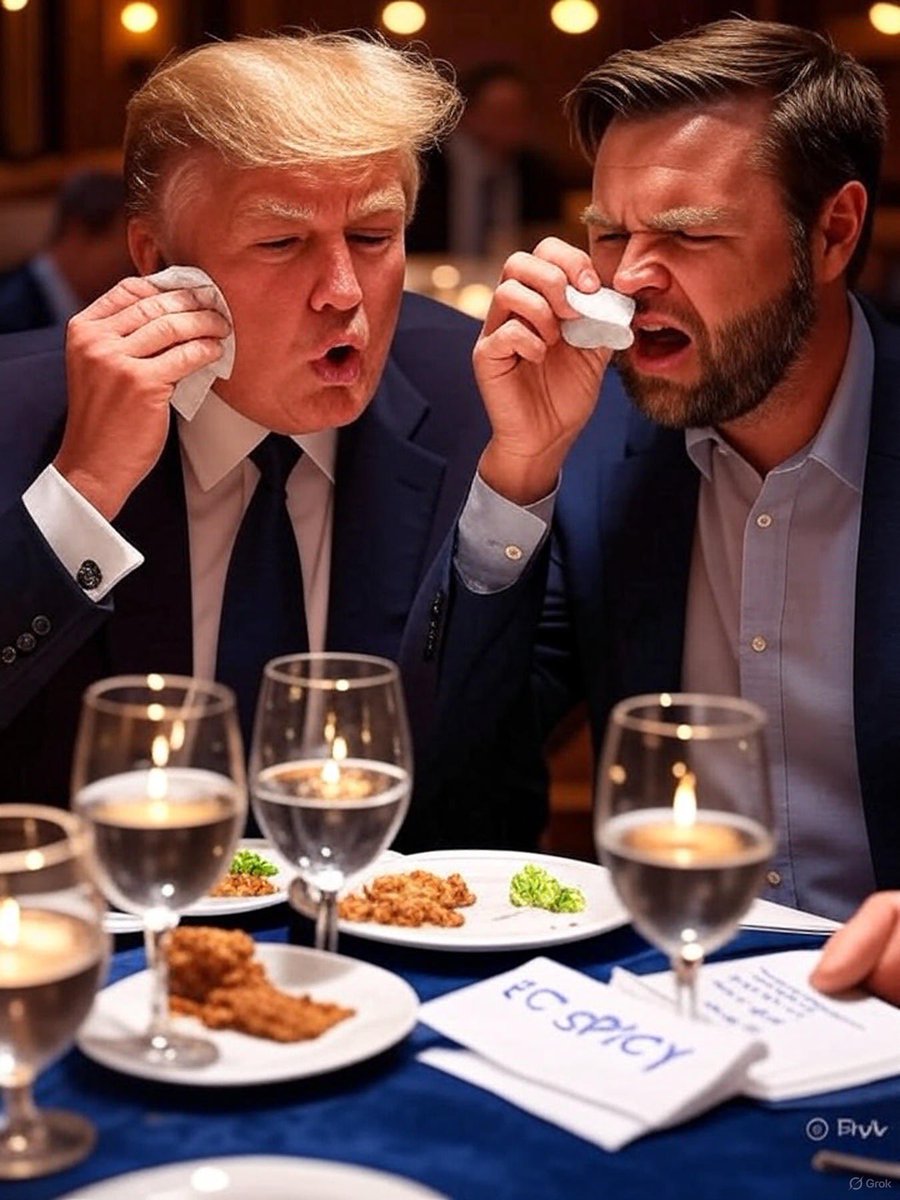 ‼️ BREAKING NEWS
A viral rumor has started circulating that while discussing mass adoption of $ICP for the US at a local Miami restaurant, that <a href="/realDonaldTrump/">Donald J. Trump</a> and <a href="/JDVance/">JD Vance</a> decided to try the <a href="/ICSpicyRWA/">IC Spicy</a> crusted Filet Mignon which included the <a href="/world8io/">World8io</a> Apocalypse Pepper!🌶️ 🔥🥶