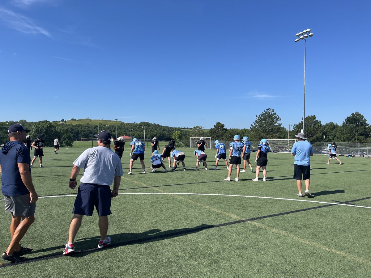 Had a great day hosting our team camp in Manhattan with <a href="/Tribe_Football/">Manhattan Football</a> , <a href="/RileyCountyFB/">Riley County Football</a> and <a href="/RockCreekFootb1/">Rock Creek Football</a> ! Boys putting in the tough off-season work to get better!