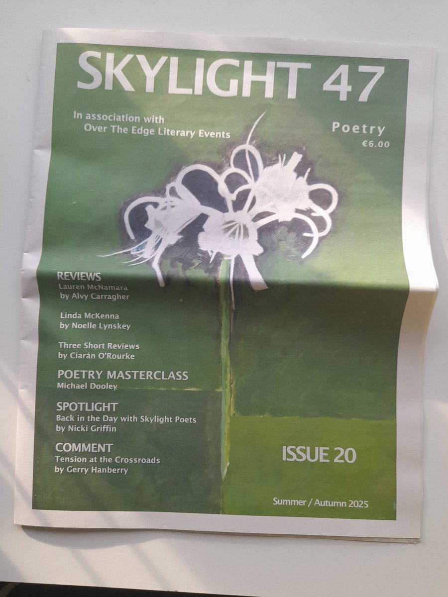 Ciaran O'Rourke (@corourke91) on Twitter photo The new issue of <a href="/Skylight47Poems/">Skylight 47</a> has arrived!
Very glad to be included, reviewing 'Still Time' by Nora Brennan (<a href="/revivalpress/">Revival Press</a>), 'Leafing' by Christina Hennemann (<a href="/CerasusMagazine/">CERASUS Magazine</a>), & 'Naming Love' by Geraldine Mitchell (<a href="/ArlenHouse/">Alan Hayes : Arlen House</a>) 📚
Launching 6pm, Thurs (<a href="/galwaycitylib/">Galway City Library</a>) 🎨 The new issue of <a href="/Skylight47Poems/">Skylight 47</a> has arrived!
Very glad to be included, reviewing 'Still Time' by Nora Brennan (<a href="/revivalpress/">Revival Press</a>), 'Leafing' by Christina Hennemann (<a href="/CerasusMagazine/">CERASUS Magazine</a>), & 'Naming Love' by Geraldine Mitchell (<a href="/ArlenHouse/">Alan Hayes : Arlen House</a>) 📚
Launching 6pm, Thurs (<a href="/galwaycitylib/">Galway City Library</a>) 🎨