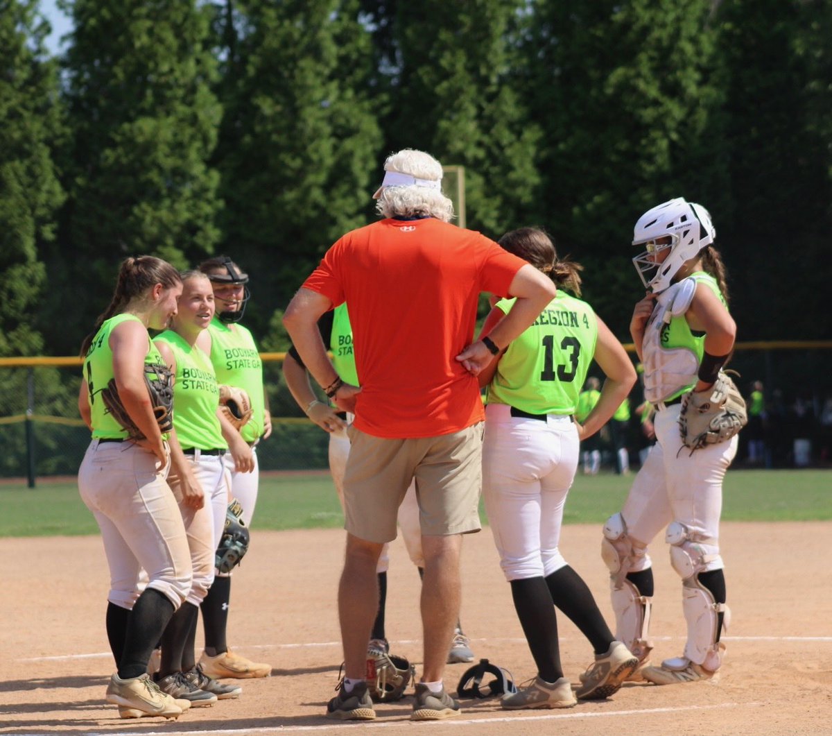 mikelondonpost3's tweet photo. Legend of West Rowan softball Jimmy Greene coaching Region 4 in State Games. The team was 2-1 and placed third. https://t.co/KVk41Onzw3