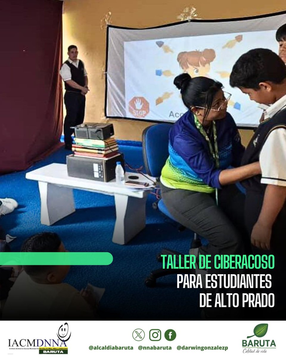 nnabaruta's tweet photo. 👥 El Alcalde de Baruta, Darwin González, y el (IACMDNNA) llevaron a cabo una importante charla sobre Acoso Escolar y Ciberacoso.

📰 para mas información visite el link:  https://t.co/yboJumNrya
#Noticias #junio25 #baruta #Escuela #estudiantes #Caracas #Venezuela https://t.co/g6UpTWaWqj