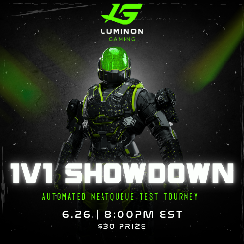 Looking for something to do tomorrow night? 👀

Jump into our 1v1 SHOWDOWN and help us test a new automated tourney format!

🗓 June 26th | 🕗 8PM EST
💰 $30 prize
📍 Join &amp; Sign up in our Discord: discord.gg/invite/luminon…

Quick, fun, free, automated. Be part of the test run!