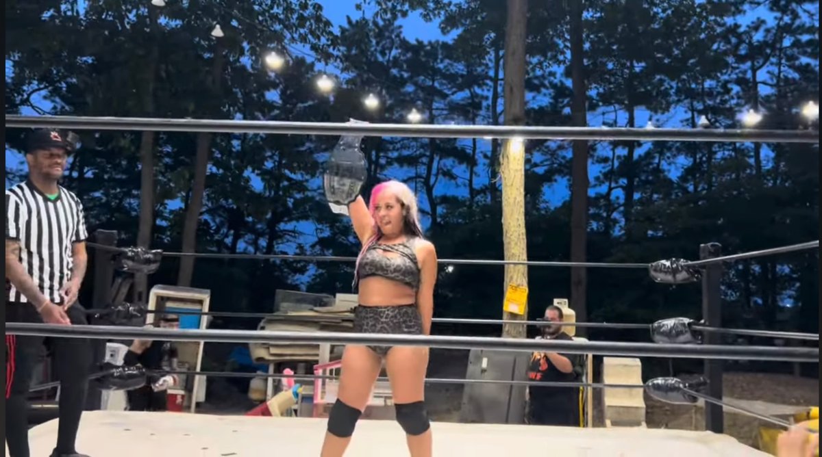 MWFWRESTLING123's tweet photo. And our last spoiler alert 🚨. 

Sazzy Boatright makes history as she wins the first ever MWF women’s match. 
And JC Storm makes history as she becomes the first women in MWF history to win a MWF title. As she wins the MWF undisputed global championship. https://t.co/JRyamBgPBr