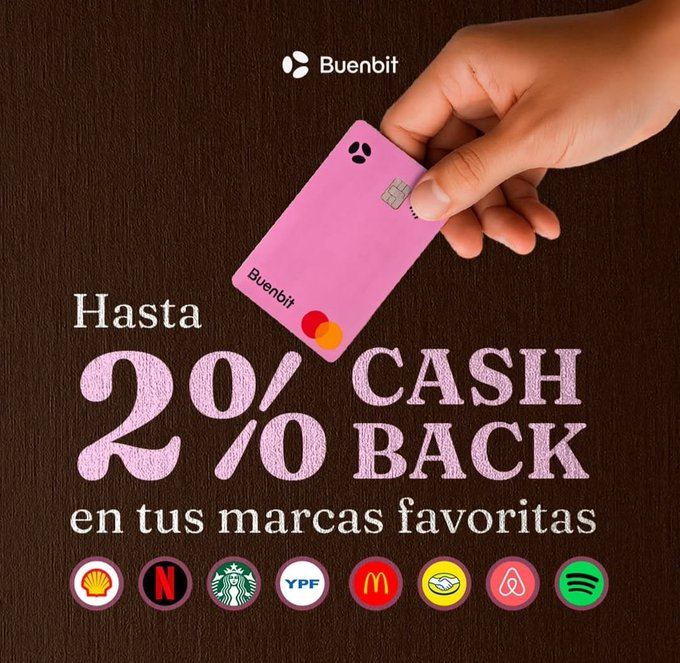 ahorrotwit's tweet photo. 🚨 #Buenbit lanzó la Stockback Card🚨

Una tarjeta q devuelve cashback en acciones reales de las marcas q consumís: Netflix, Spotify, Starbucks, McDonalds, YPF, Airbnb y más!

Y tenés regalo de bienvenida bajando la app y usando el código  AHORROTWIT🤯
👇
https://t.co/TdN7yDqh2F https://t.co/GEPKlGrD0X