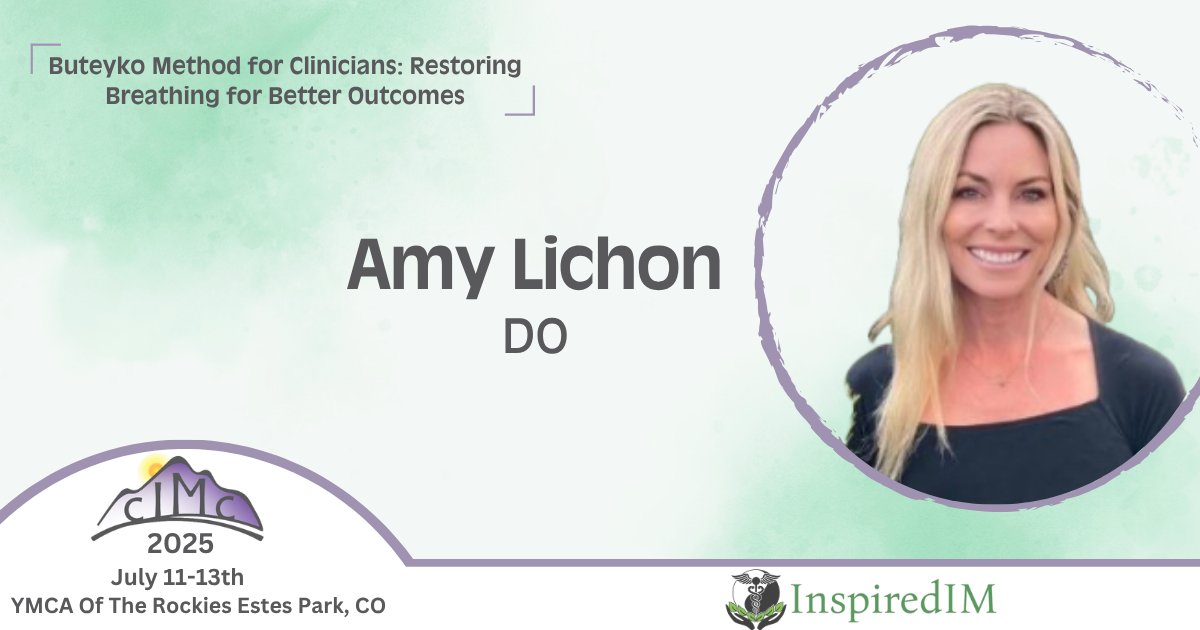 InspiredIMF's tweet image. Thinking about attending cIMc 2025? Here's another compelling reason!
Dr. Amy Lichon, DO, is joining our amazing list of speakers! With her background as a Doctor of Osteopathic Medicine and experience in Anesthesiology, Dr. Lichon brings a truly unique and comprehensive…