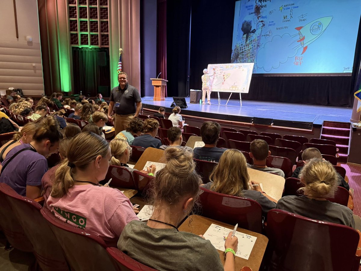 Indiana4h's tweet image. What a week at 4-H Round-Up! We got a taste of college life, explored career possibilities, learned about our Agilities with @DeBruceFound, thought like inventors, made friends from across the state, and had FUN! #4HBeyondReady