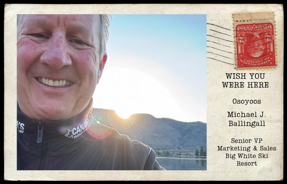 TIABC (@tiabc_ca) on Twitter photo Wish you were here: From Osoyoos ☀️⛳🍇
Michael J. Ballingall, senior VP of marketing & sales at <a href="/BigWhite/">Big White Ski Resort</a> Resort, shares a sunny moment from Osoyoos. BC’s tourism leaders are proud to explore and support every corner of our province.
#WishYouWereHere #TourismLeaders Wish you were here: From Osoyoos ☀️⛳🍇
Michael J. Ballingall, senior VP of marketing & sales at <a href="/BigWhite/">Big White Ski Resort</a> Resort, shares a sunny moment from Osoyoos. BC’s tourism leaders are proud to explore and support every corner of our province.
#WishYouWereHere #TourismLeaders