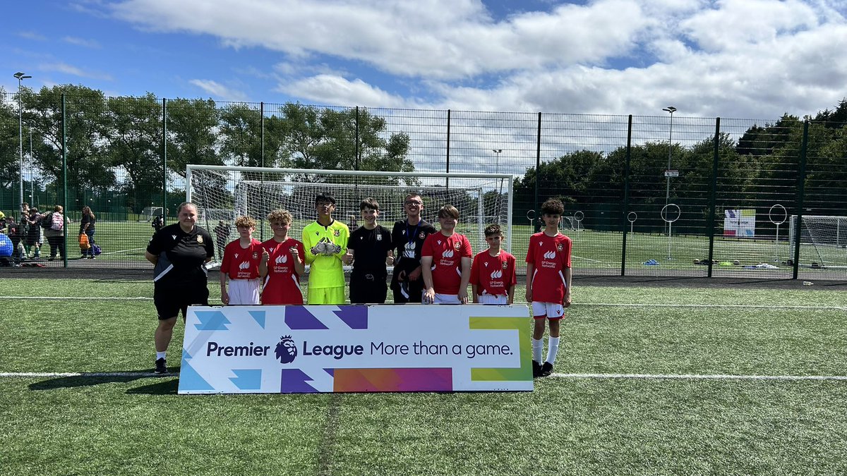 pe_stchris's tweet image. Fantastic day representing @Wrexham_AFC Foundation in Liverpool. Made the finals this afternoon finishing a brilliant 4th. Thanks to @EITC for organising a brilliant day and Megan for asking us the play.
