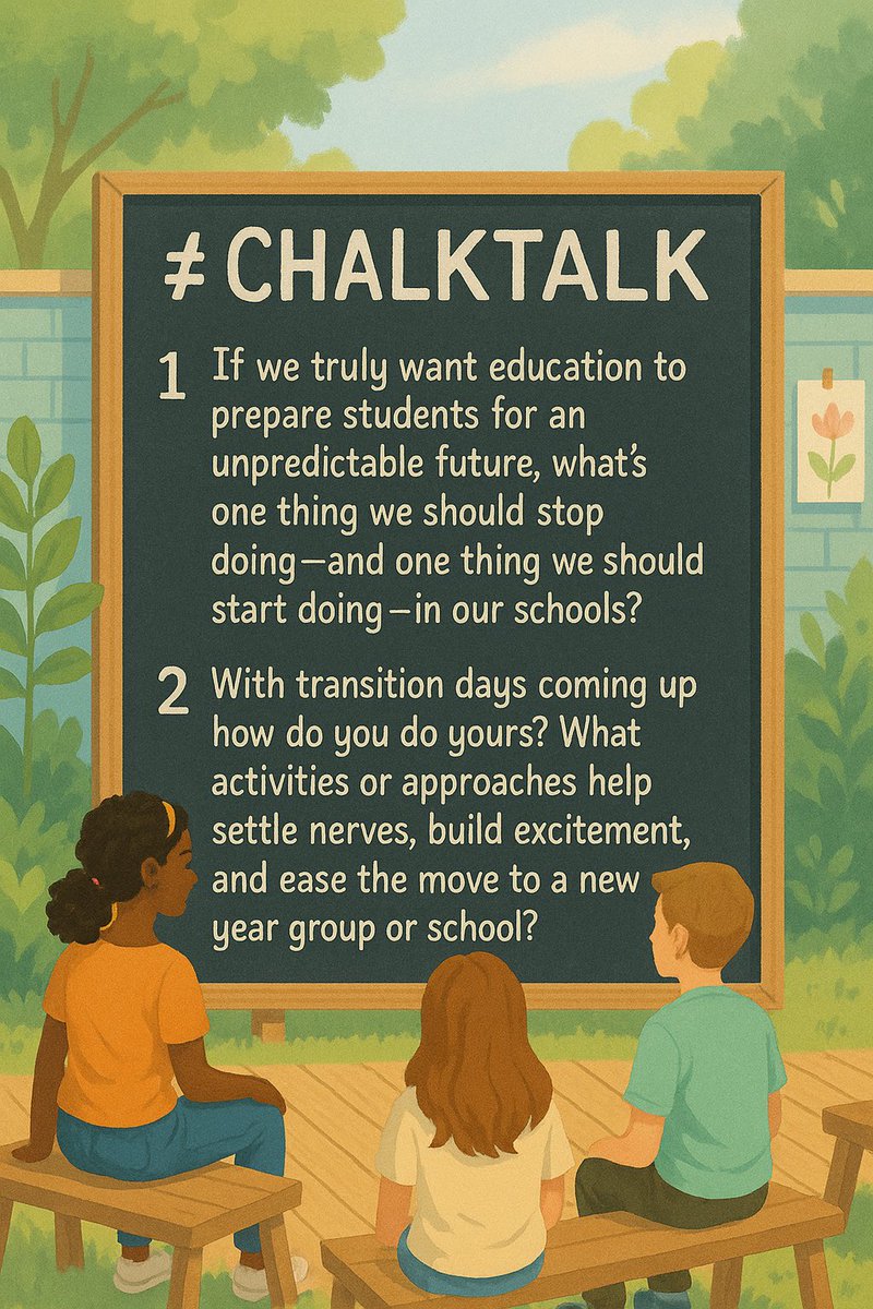 Good evening everyone! It’s time for #chalktalk 
A chance to discuss some thought provoking edu questions!
Just pop your answers below.
Feel free to like, repost, tag people and use the hashtag so more edu peeps join in. Let’s get Edutwitter back!
Here are this week’s Qs!