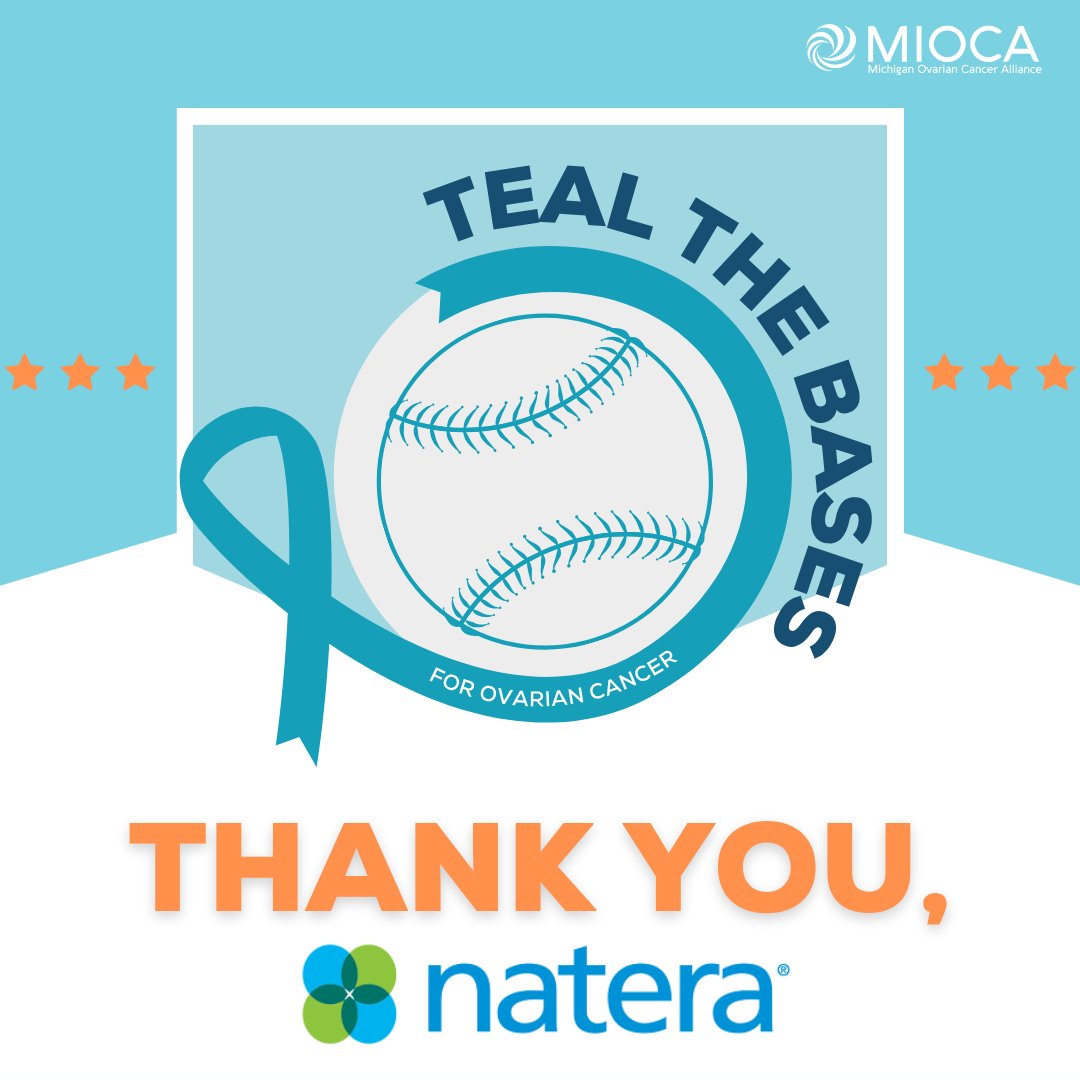 Thank you to <a href="/NateraGenetics/">Natera</a> for being our Presenting Sponsor for this year's Teal the Bases game! Your generous support brings our community together for a memorable day at the ballpark and helps us raise critical awareness of ovarian cancer.