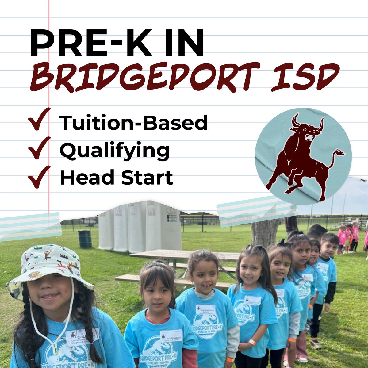 Three Pre-K options to meet your family's needs:
 ✔️ Tuition-Based
 ✔️ Qualifying
 ✔️ Head Start
Bridgeport ISD gives your child a strong start! Explore and enroll now: bridgeportisd.net/enroll #PreKBridgeport #EnrollBridgeportISD