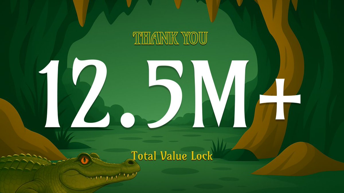 🐊 $12.5M+ TVL in under 1 hour from Genesis start.

Crocodile Finance has officially launched… and we're already a top 20 TVL project on <a href="/avax/">Avalanche🔺</a> 🔺
crocodile.finance/swamps

The Swamps are flooded with $CROC.
Farmers are eating.
Genesis is just getting started.