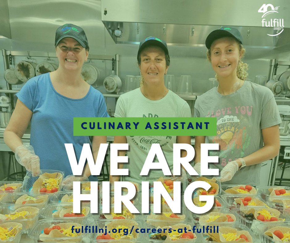 Turn your passion into purpose at Fulfill! We’re looking for a Part-Time Culinary Assistant to help prepare nutritious meals for our neighbors in need. 🧑‍🍳 If you love working in the kitchen and want to make a real difference in the community, we want to hear from you! Visit