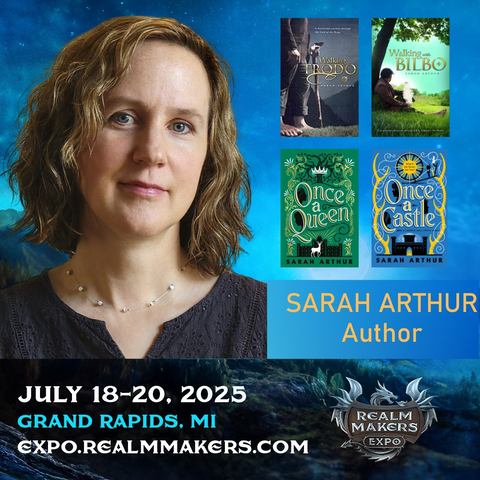 Realm Makers Expo is excited to have Sarah Arthur, award-winning author of Walking with Frodo, Walking with Bilbo, and captivating stories like Once a Queen and Once a Castle!

Her words invite readers into rich, meaningful worlds that linger long after the final page.

Come meet