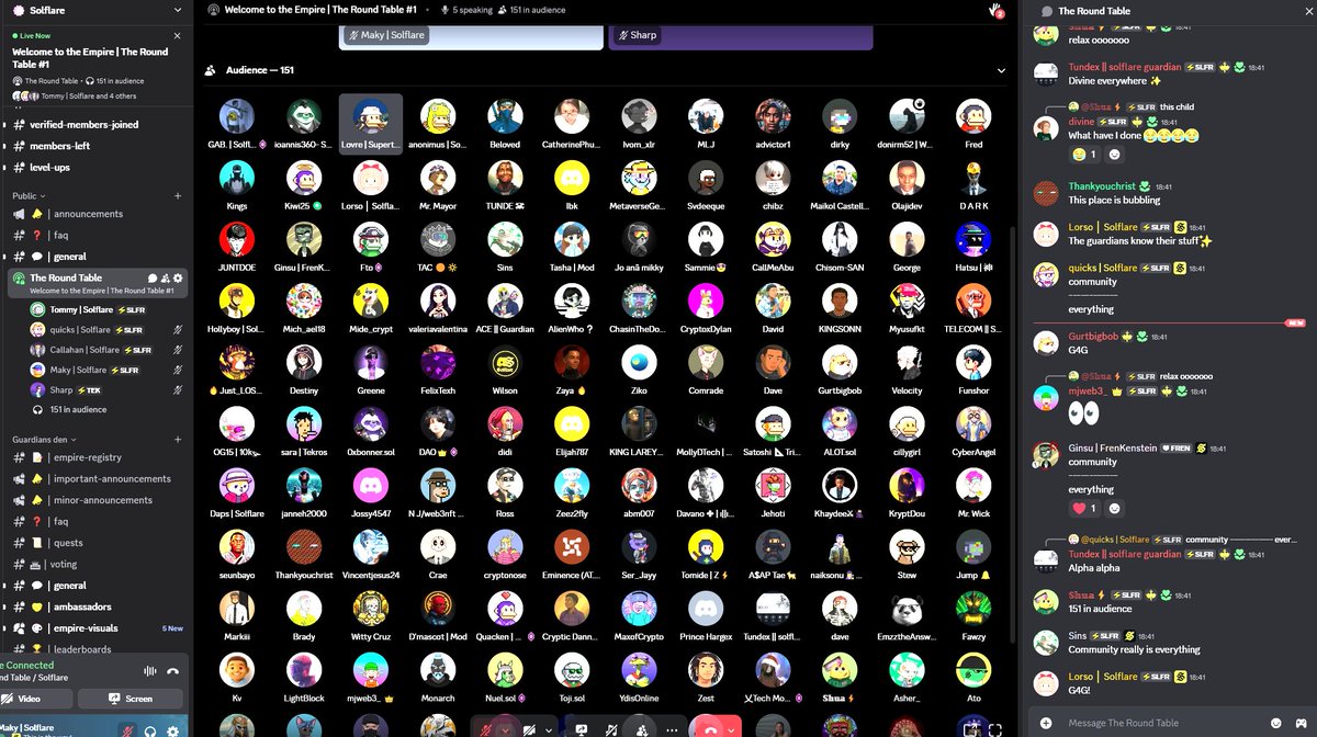 Maky | Solflare 🧢 (@makysol_) on Twitter photo Today was a great day! 🙌
<a href="/solflare/">Solflare - The Solana Wallet</a>'s Discord is now live.
Guardians have a new home to thrive in! The best is yet to come.
Thank you for your trust! G4G! Today was a great day! 🙌
<a href="/solflare/">Solflare - The Solana Wallet</a>'s Discord is now live.
Guardians have a new home to thrive in! The best is yet to come.
Thank you for your trust! G4G!