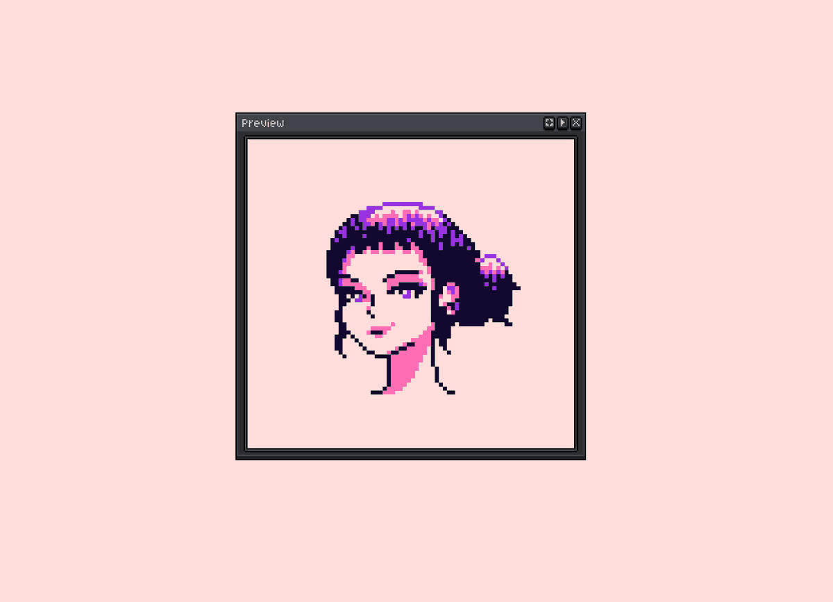 Zoey from KPop Demon Hunters #pixelart #ドット絵 #wip