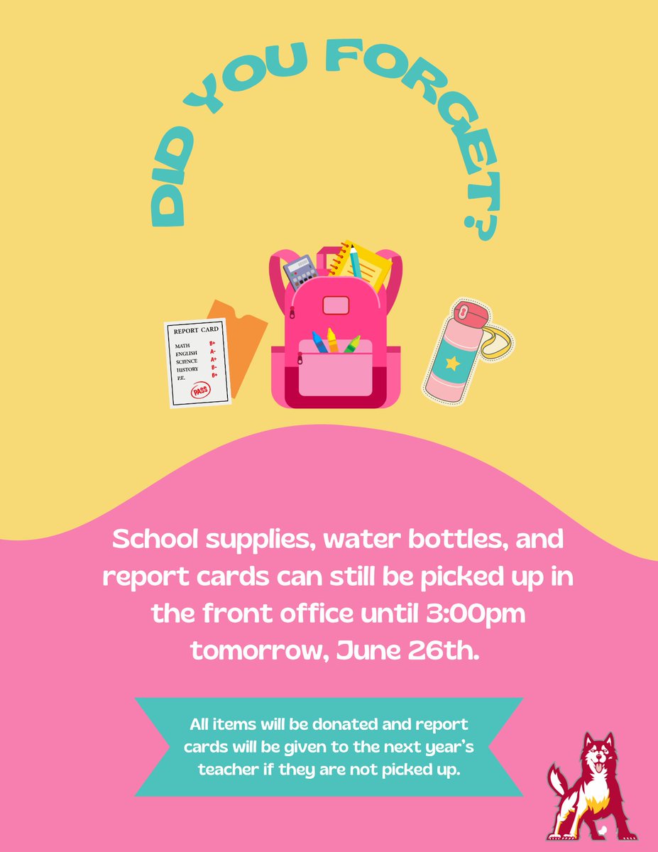 Indian Trail Elementary School (@indiantrailesnc) on Twitter photo Friendly reminder! If your child has any items to be picked up, please come by the school.
<a href="/AGHoulihan/">Andrew G. Houlihan</a> <a href="/UCPSNC/">Union County Public Schools</a> #TeamUCPS Friendly reminder! If your child has any items to be picked up, please come by the school.
<a href="/AGHoulihan/">Andrew G. Houlihan</a> <a href="/UCPSNC/">Union County Public Schools</a> #TeamUCPS