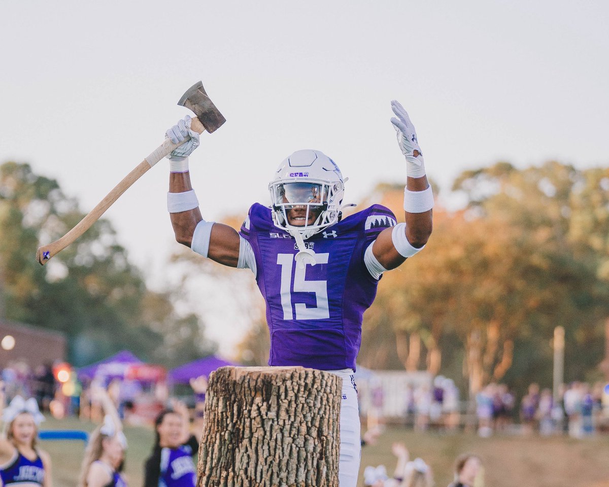 #AGTG After a great conversation with <a href="/CoachCBrazell/">Cason Brazell</a> I’am blessed to receive an D1 offer from <a href="/SFA_Football/">Lumberjack Football</a> 
<a href="/CoachNikNelson/">Nik Nelson</a> <a href="/CoachCarthel/">Colby Carthel</a> <a href="/Coach_Mont_/">Randal Montgomery, Ed. S.</a>