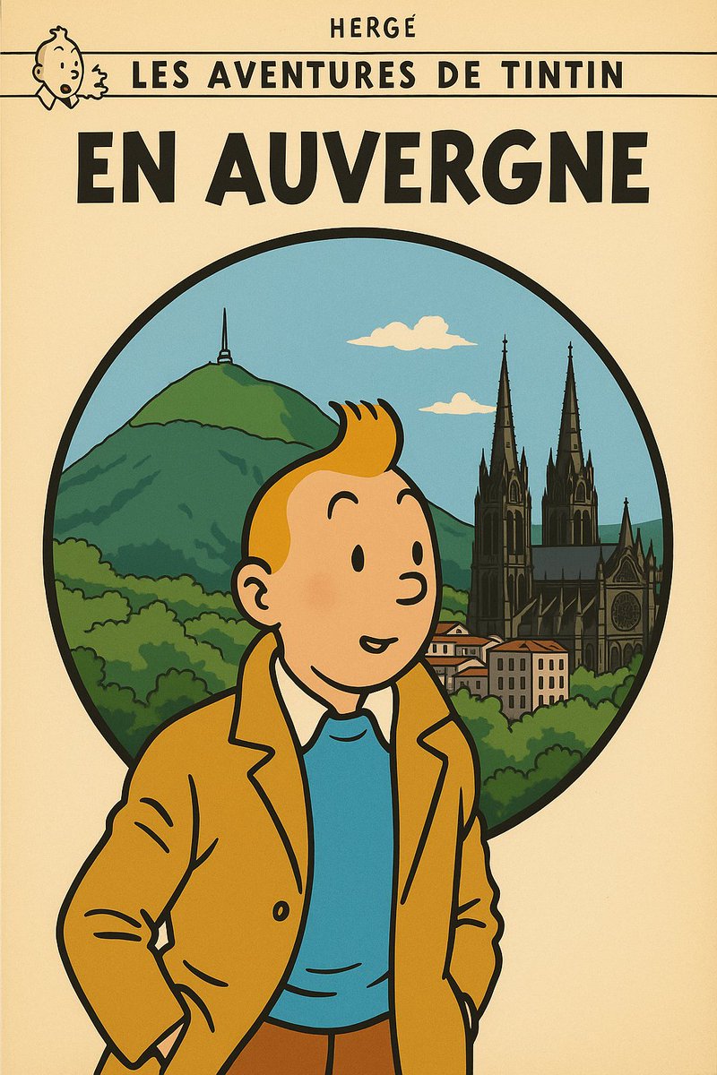 Tintin ↗️ #fake #parodie #pastiche #pirate #Hommage ↗️  Tintin en #auvergne grâce a l IA ↗️   #Hergé #Tintin #haddock #clermontferrand