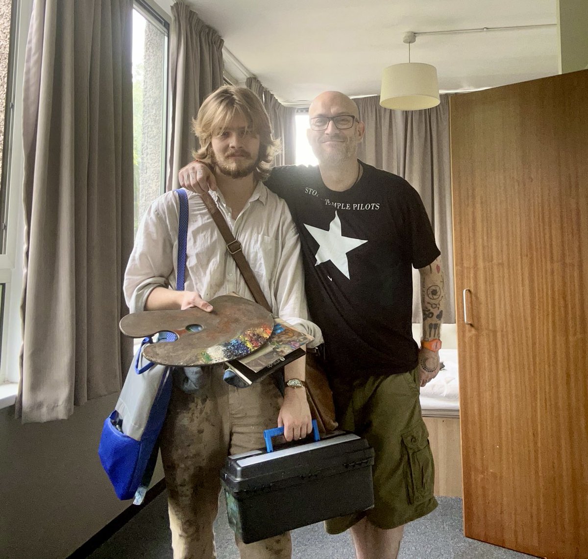 Picked up the kid from Uni. 
Year One? 
Done.