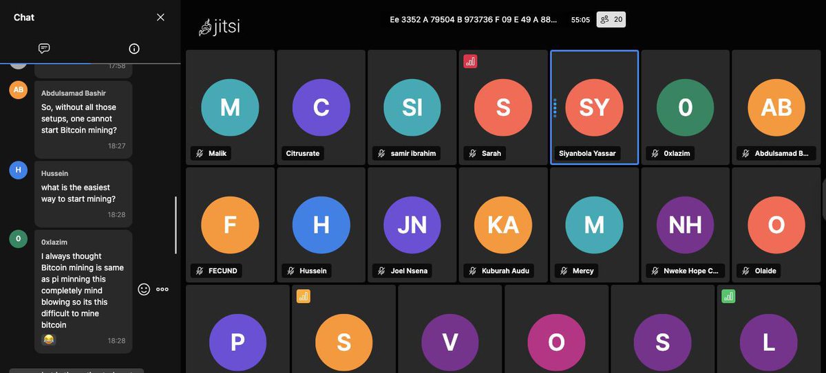 Week 3 of our Bitcoin diploma course
Midweek momentum! In today’s session, we learnt how new coins are created and how computational power secure the Bitcoin network. Thanks to our tutor Siyanbola <a href="/TrojanMining/">Trojan Mining 🇳🇬</a>
