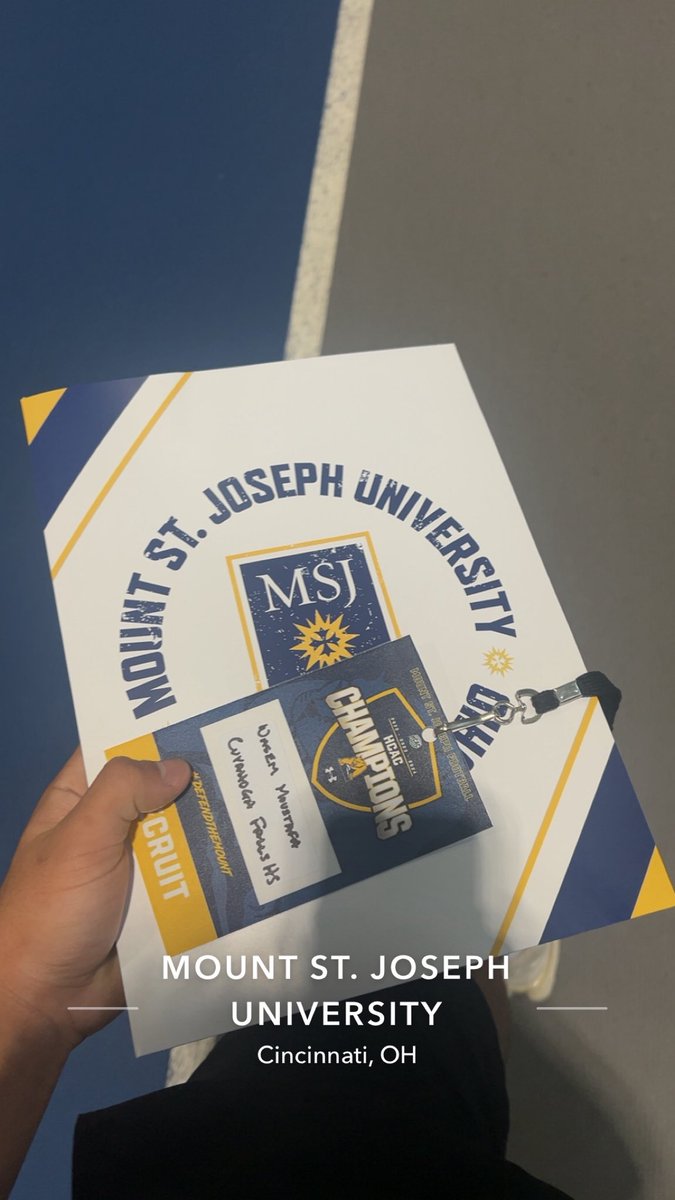4seem_1's tweet photo. Great visit at Mount St Joseph Today! Amazing opportunity and hope to get on campus again soon!
@CoachHug9 @CoachHopperton 
@Falls_Strength @CFallsFootball https://t.co/tVO2wNZJSC
